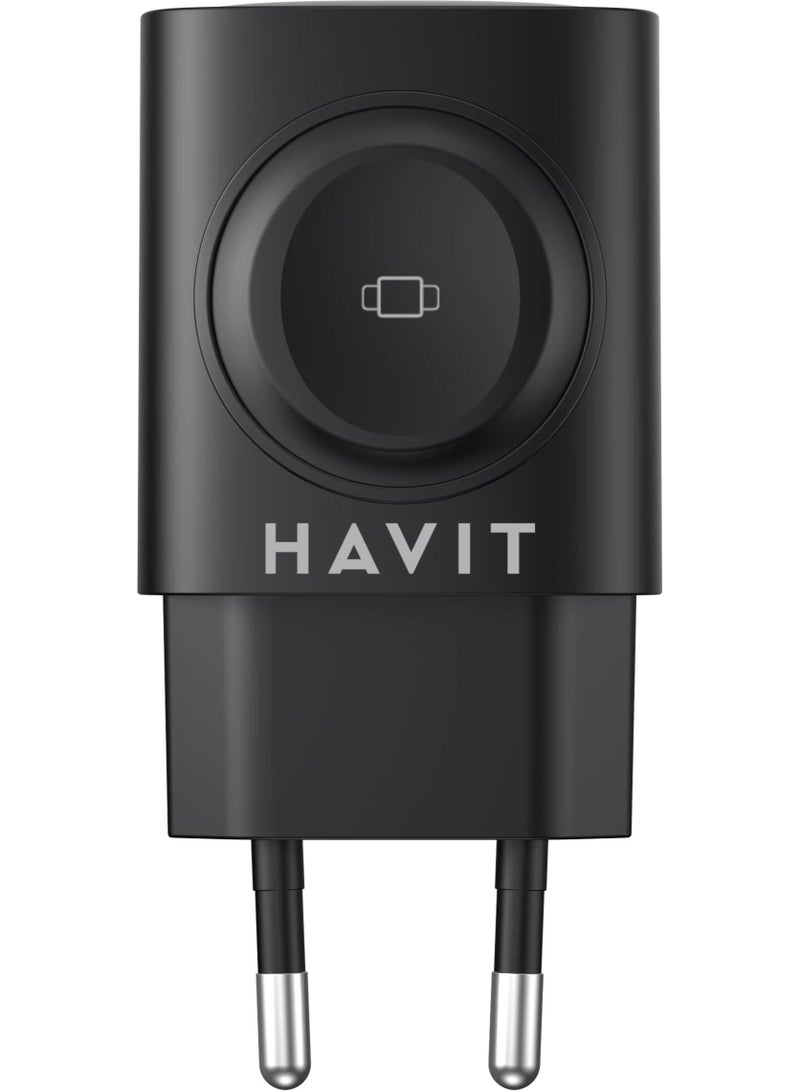 هافيت شاحن حائط سريع الشحن HAVIT UC132 EU 22W USB-C & USB-A – محول طاقة ثنائي المنفذ - Image 5